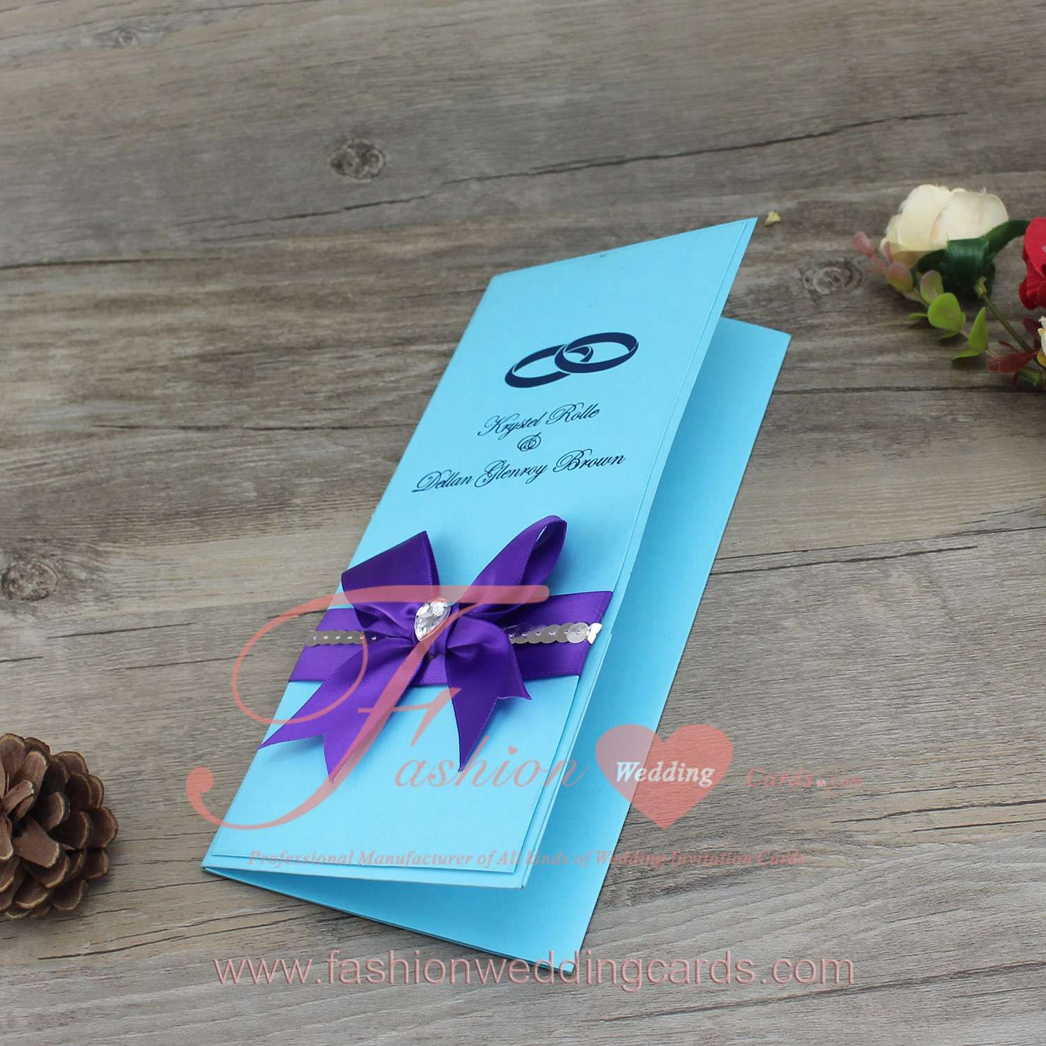 Handmade Print Custom Wedding Invitation Card